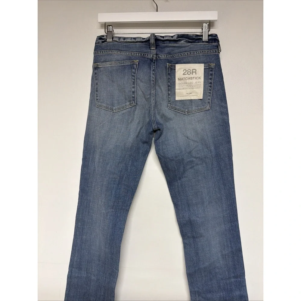 J. Crew Matchstick Skinny Jeans Womens 28 Low Rise Medium Wash Blue 32 Inseam